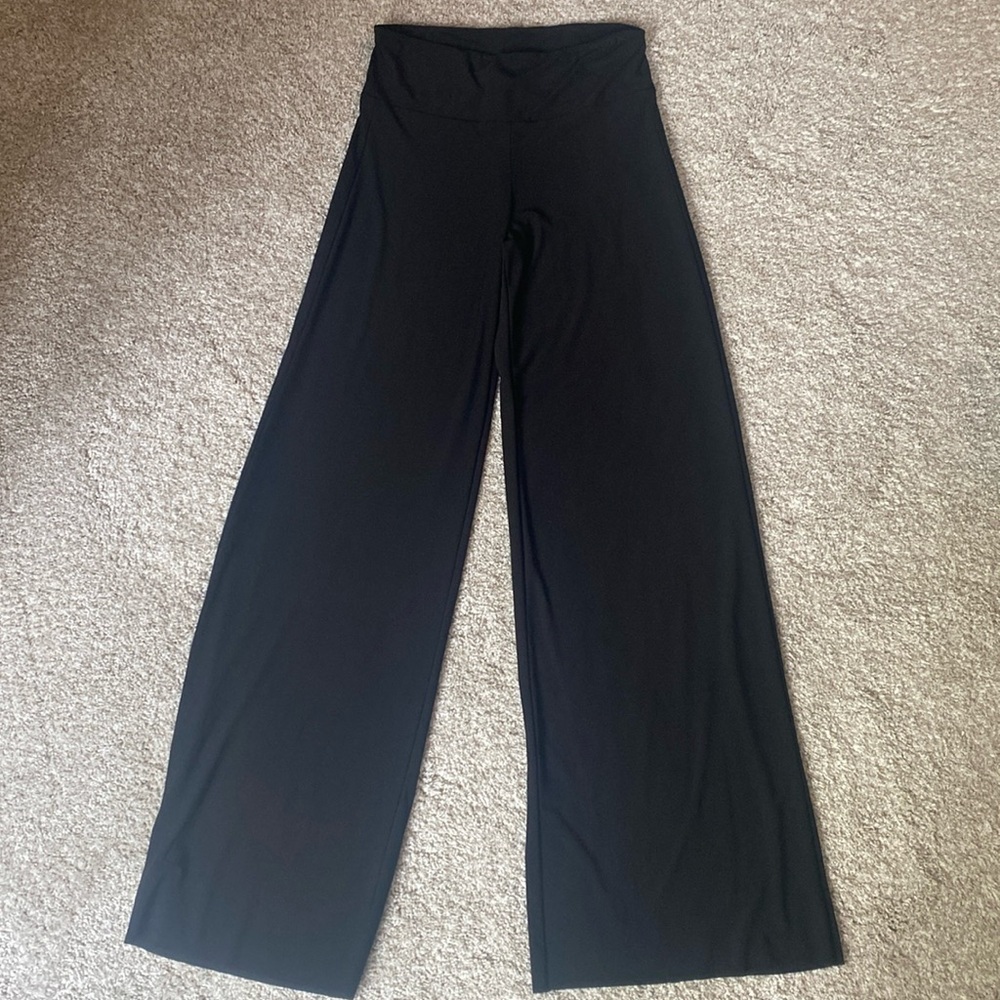 Last tango black flowy high waisted stretch pants
